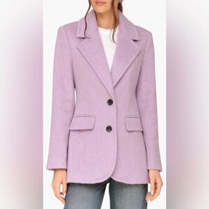 Avec Les Filles Cozy Boyfriend Blazer (XS; Purple)
